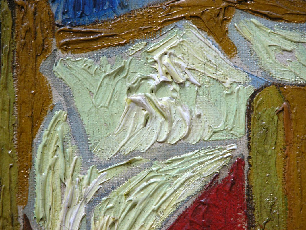 Paris Musee D'Orsay Vincent van Gogh 1889 Bedroom In Arles 2 Close Up 